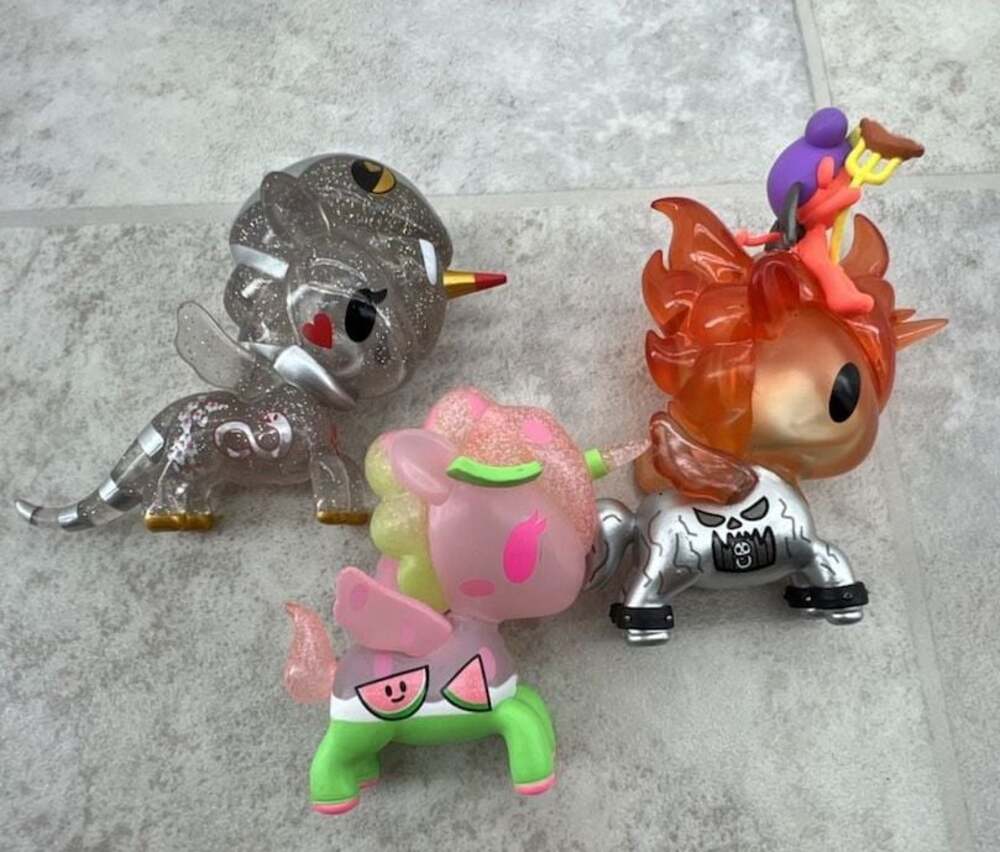 3 pack! Tokidoki Unicorno Dante After Dark, Lunar Metallico, Sour Mellie